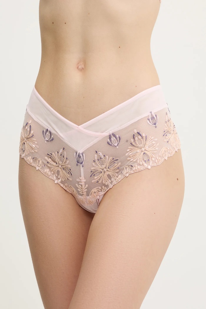 Chantelle hipsters pentru femei din dantelă tanga roz C26040