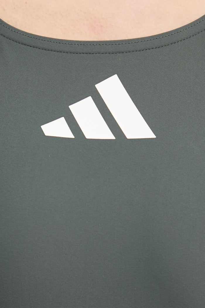 Jednodílné plavky adidas Performance 3 Bar Logo šedá JH3292