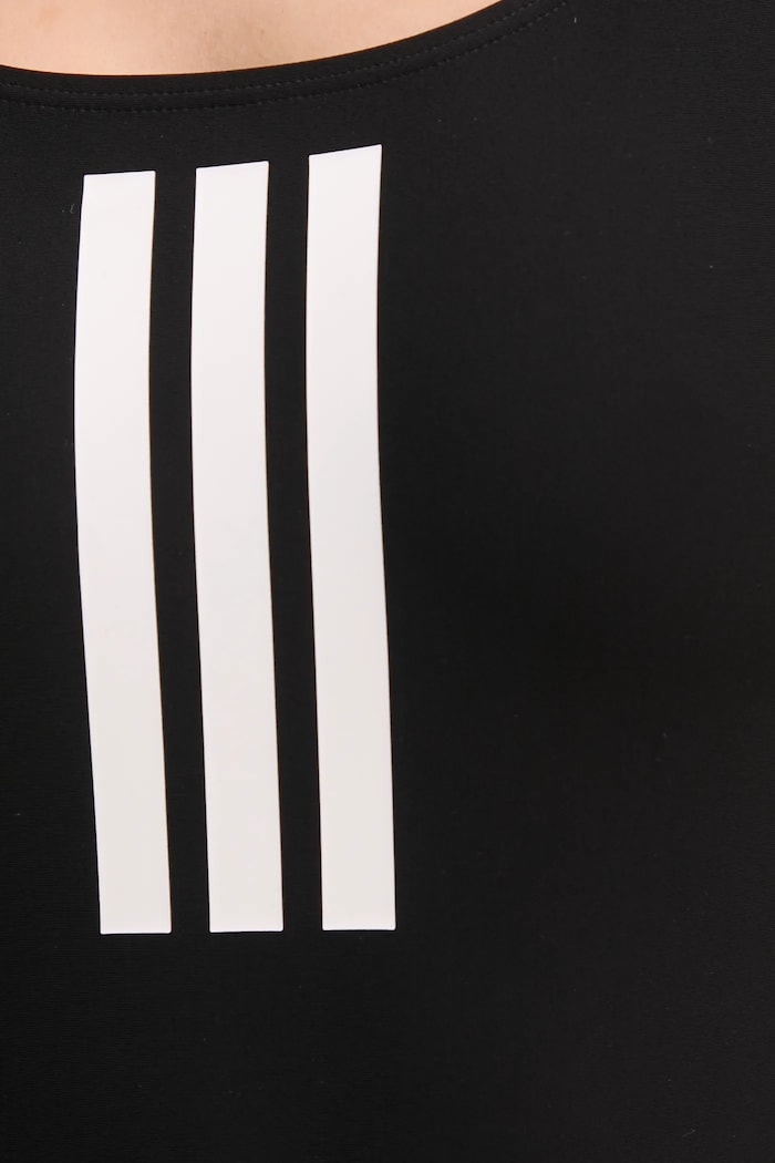 Jednodílné plavky adidas Performance 3 Stripes černá JE1921