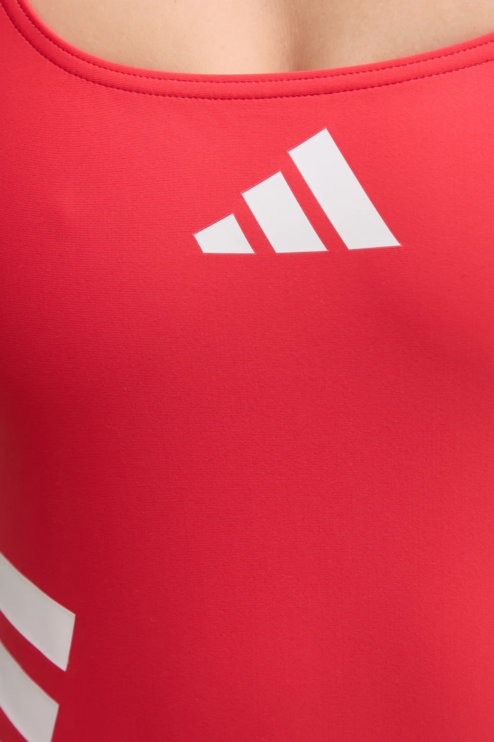 Jednodílné plavky adidas Performance 3 Stripes JE4371 červená