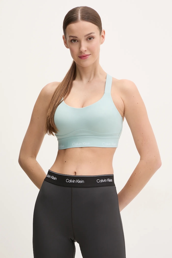 Calvin Klein Performance sutien sport usor rigidizat turcoaz LVGWS5K137