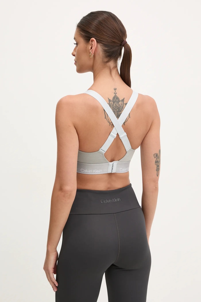 Oblečení Calvin Klein Performance sportovní podprsenka LVGWS5K137 šedá