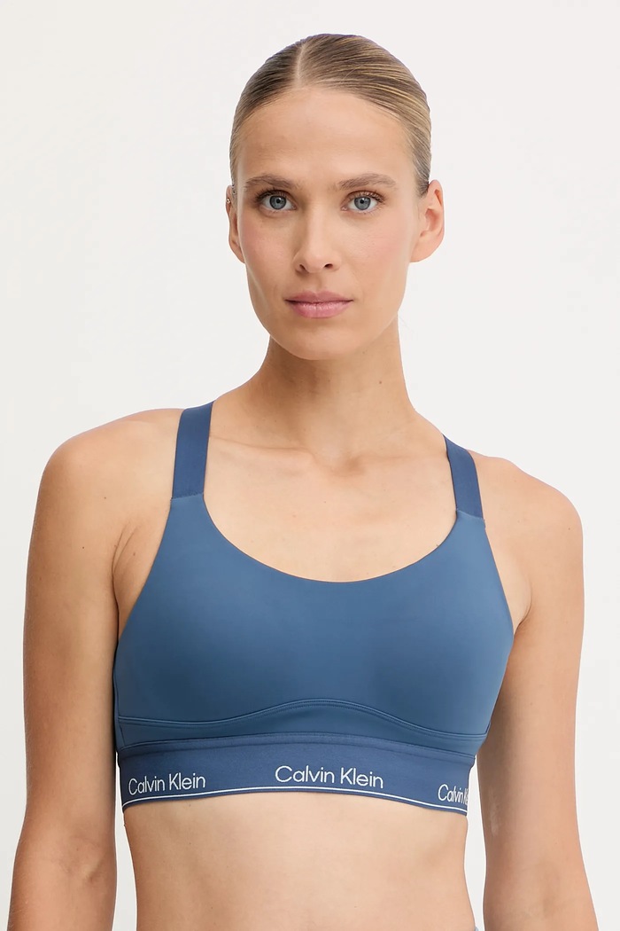 Športni modrček Calvin Klein Performance Trening mornarsko modra LVGWS5K137