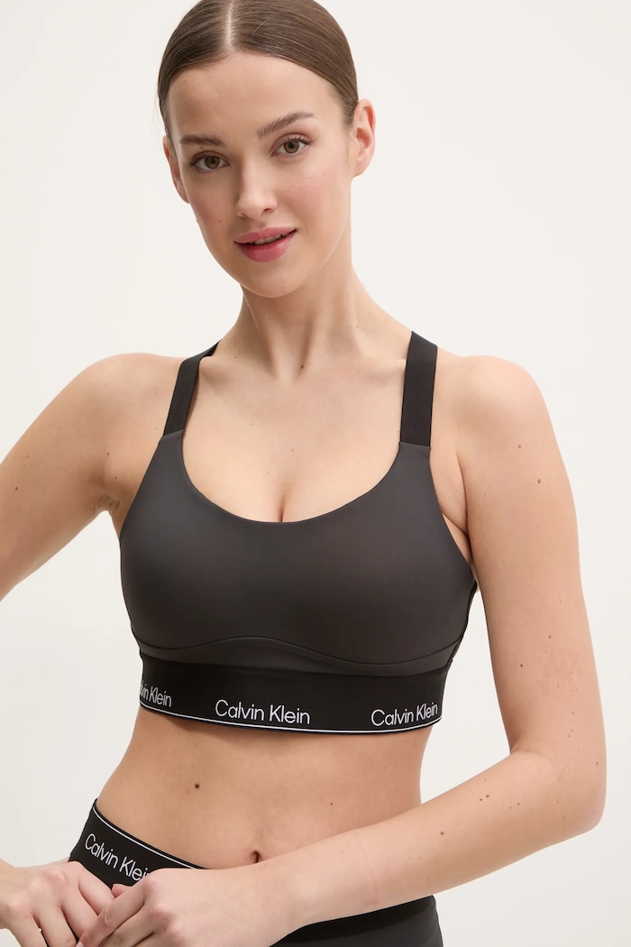 Športová podprsenka Calvin Klein Performance bez kostíc čierna LVGWS5K137