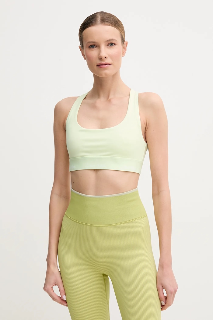 Športová podprsenka Calvin Klein Performance bez kostíc zelená LVGWS5K138