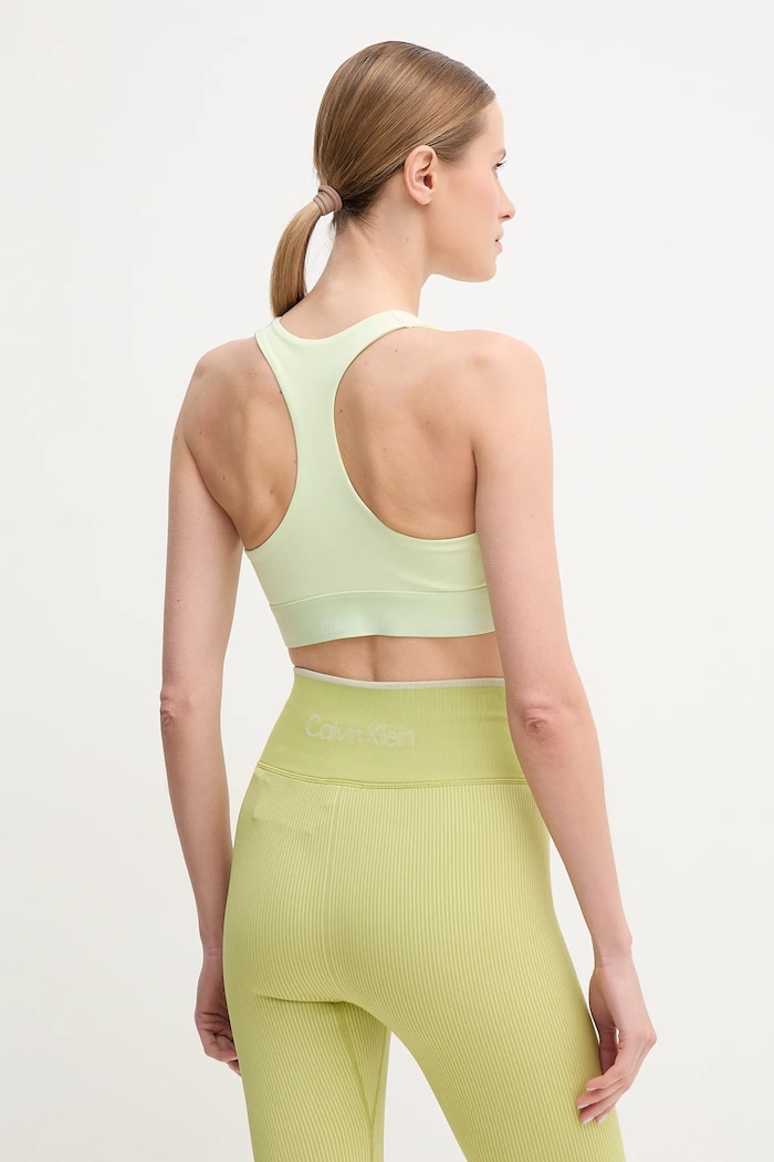 Športová podprsenka Calvin Klein Performance zelená LVGWS5K138