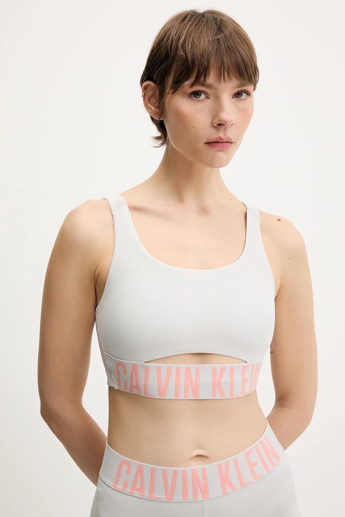 Športová podprsenka Calvin Klein Performance sivá LVGWS5K149
