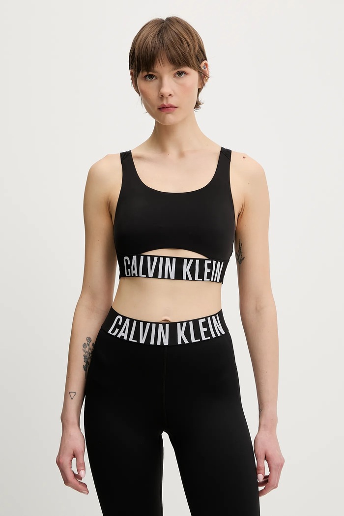Športová podprsenka Calvin Klein Performance bez kostíc čierna LVGWS5K149