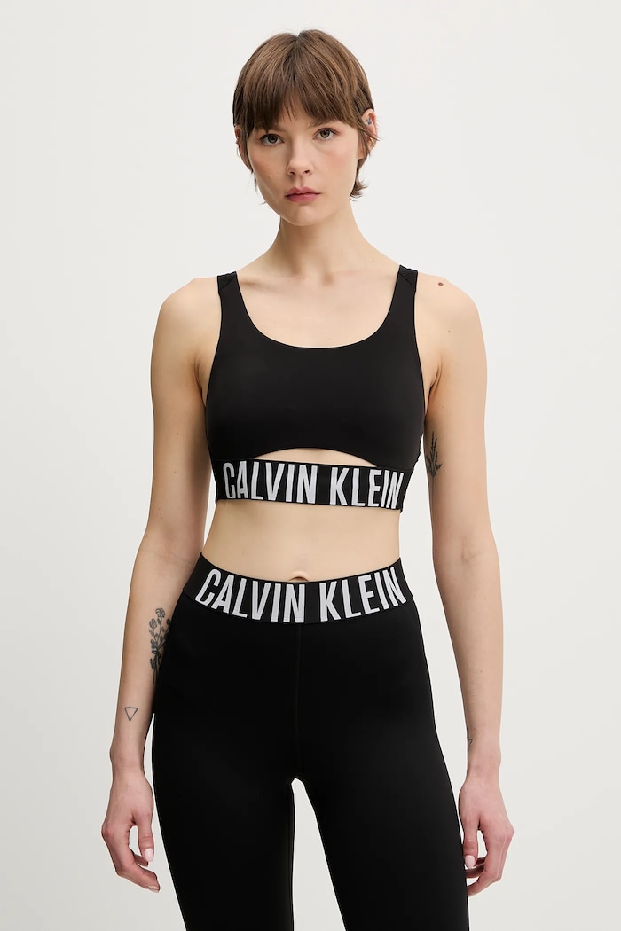 Športová podprsenka Calvin Klein Performance bez kostíc čierna LVGWS5K149