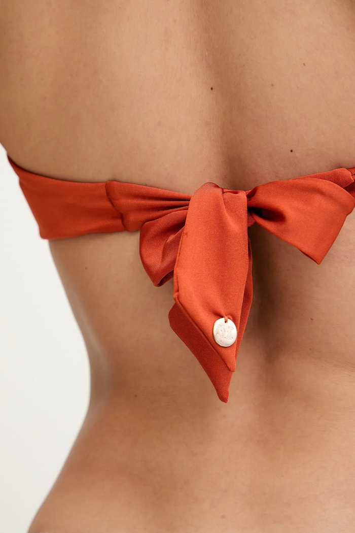 Odzież Max Mara Beachwear biustonosz kąpielowy 2516821049600 pomarańczowy