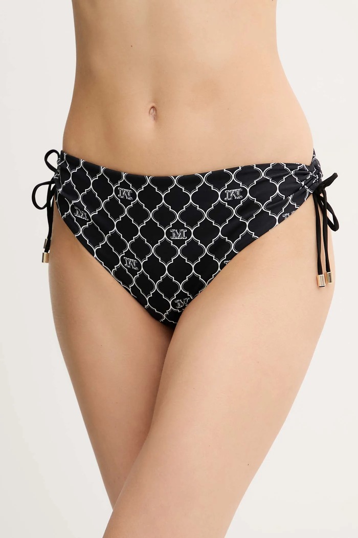 Max Mara Beachwear slip pentru plajă cu două fețe uni negru 2516821359600
