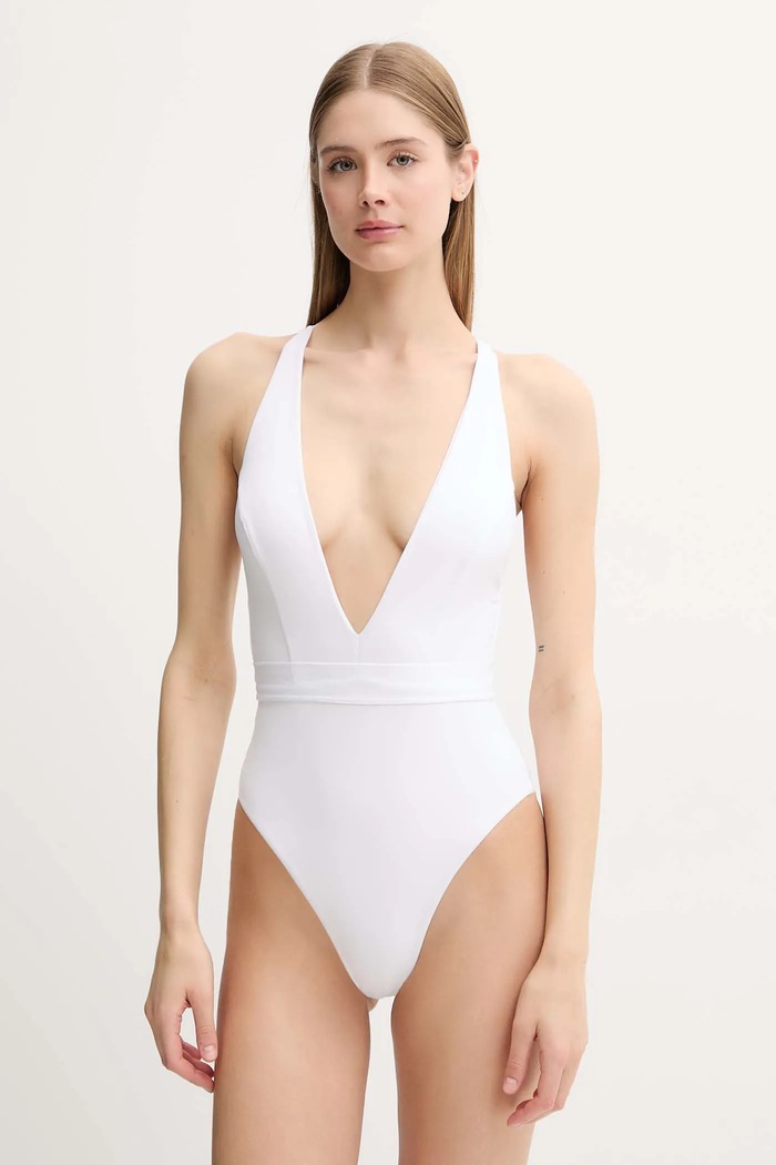 Max Mara Beachwear jednoczęściowy strój kąpielowy 2516831139600 biały SS25