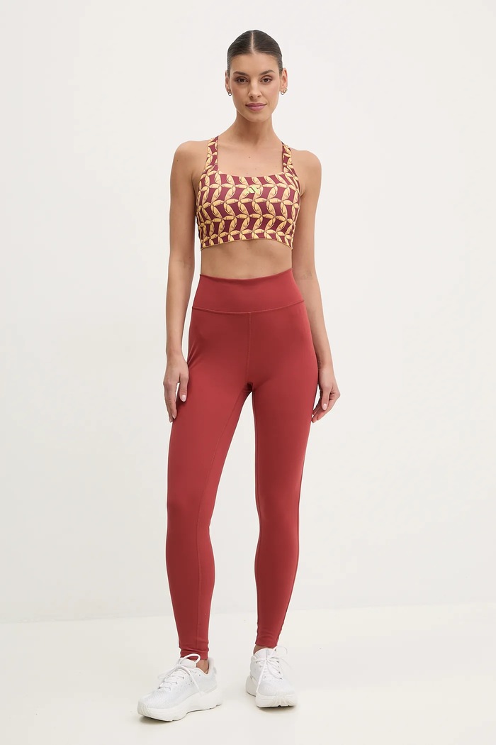 Sportovní podprsenka adidas Performance x Farm Rio JD6308 burgundské SS25