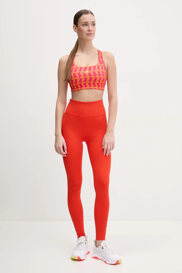 adidas Performance biustonosz sportowy x Farm Rio JD6309 pomarańczowy SS25