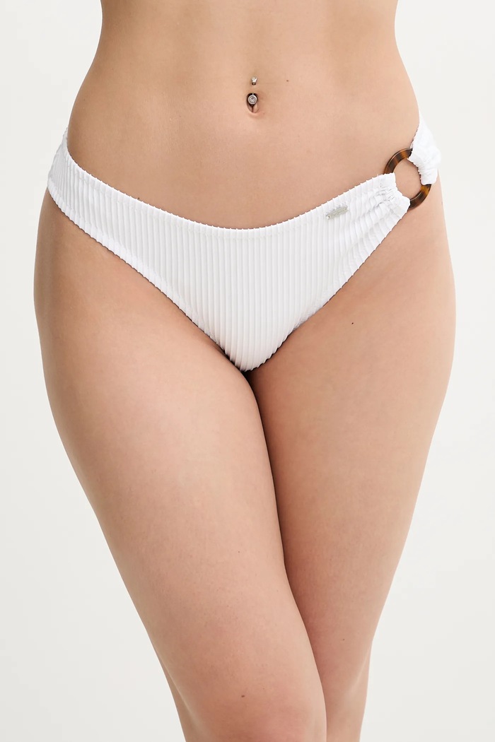 Pepe Jeans chiloti de baie TEXTURED ASY BIKINI fund alb PLB10531
