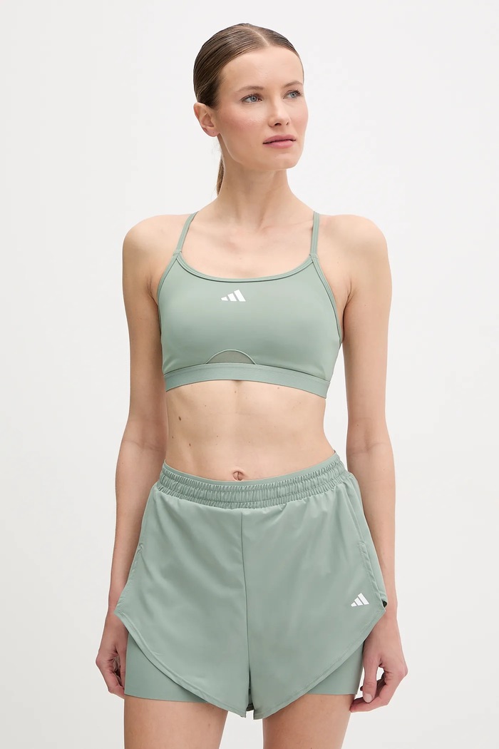 Sportovní podprsenka adidas Performance Aeroreact jemně vyztužené zelená JJ0870