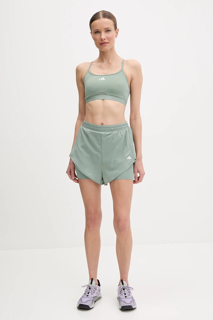 Sportovní podprsenka adidas Performance Aeroreact JJ0870 zelená SS25