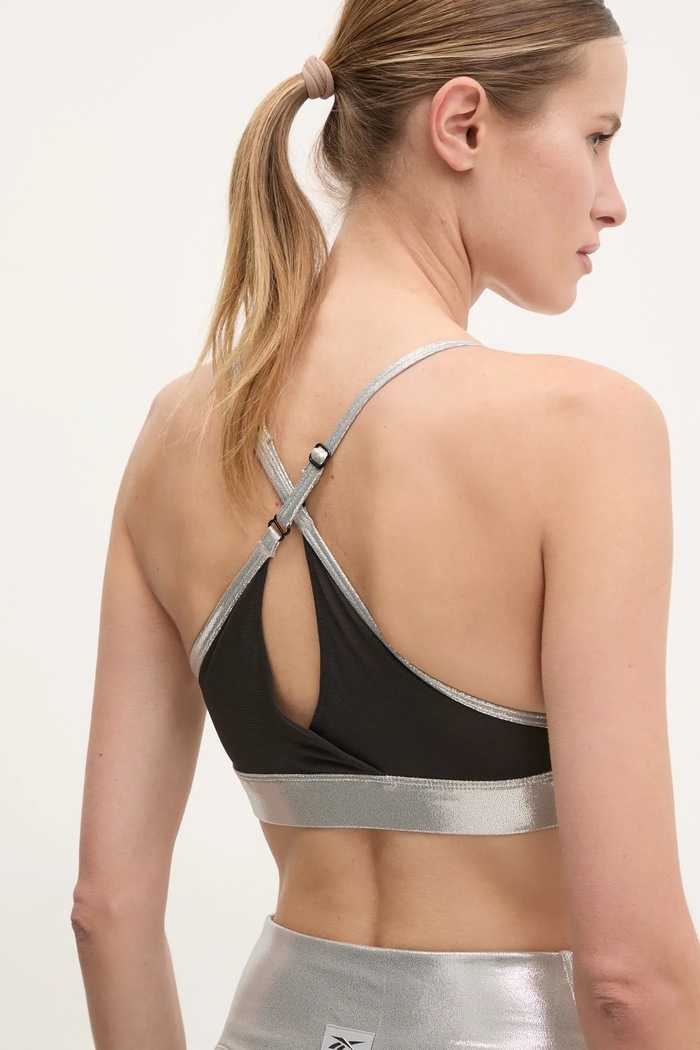 Дрехи Спортен сутиен Reebok LUX Collection 100214626 сребърен