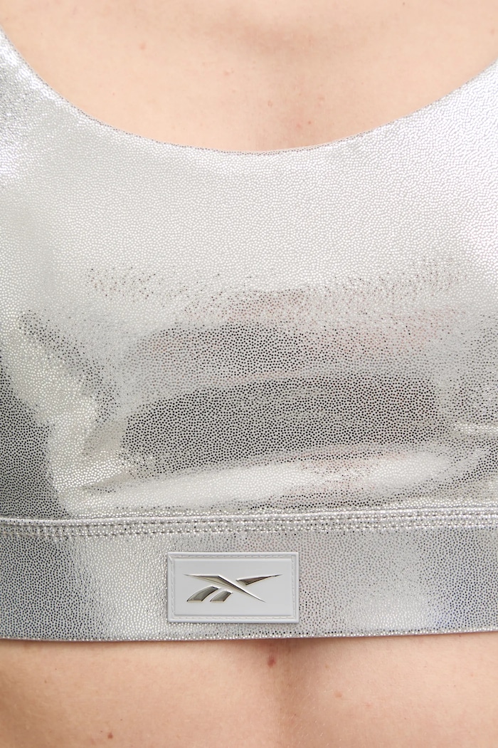 Спортен сутиен Reebok LUX Collection 100214626 сребърен