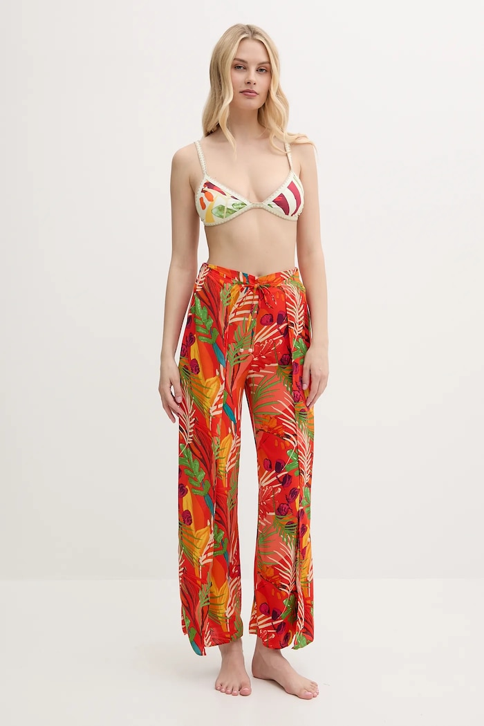Hlače za plažu Desigual BAHAMAS PANT 25SWMW01 narančasta SS25