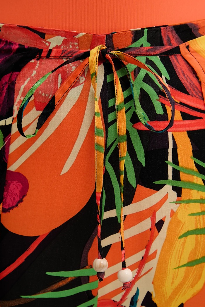 Hlače za plažu Desigual BAHAMAS PANT crna 25SWMW01