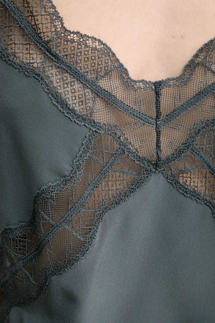 Μεταξωτή μπλούζα ZADIG&VOLTAIRE WWCR01258.310 γκρί