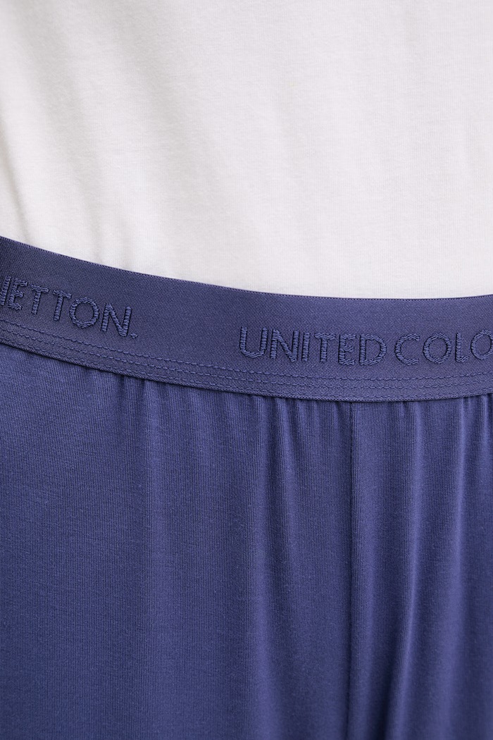 United Colors of Benetton donji dio pidžame za žene s modalom mornarsko plava 36MX3F047