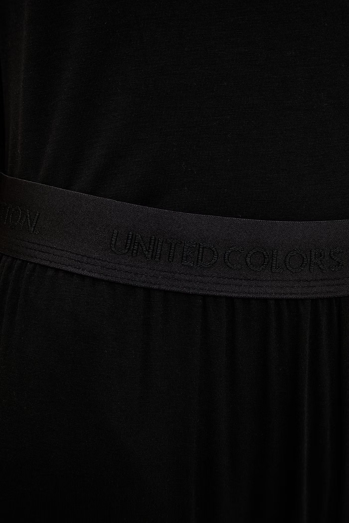 United Colors of Benetton donji dio pidžame za žene s modalom crna 36MX3F047