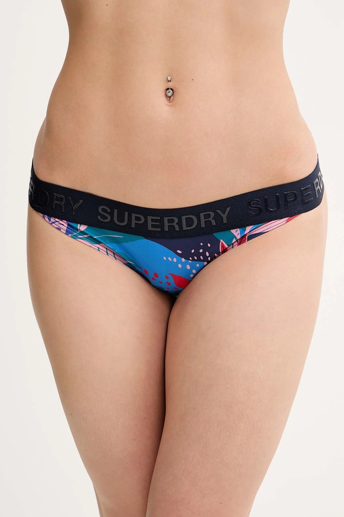 Μαγιό σλιπ μπικίνι Superdry κάτω μέρος σκούρο μπλε W3010425A.E8D