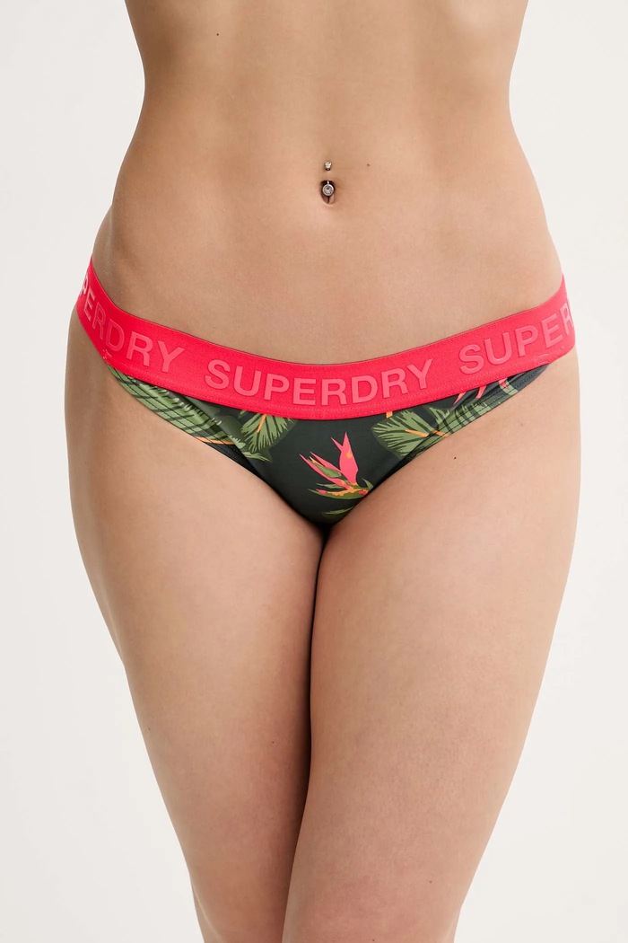 Μαγιό σλιπ μπικίνι Superdry κάτω μέρος πράσινο W3010425A.E8F