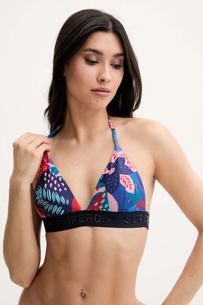 Горнище на бански Superdry горнище тъмносин W3010426A.E8D