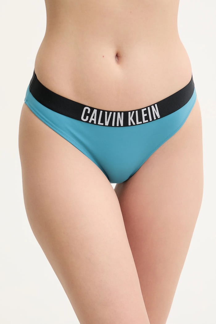 Μαγιό σλιπ μπικίνι Calvin Klein κάτω μέρος τιρκουάζ KW0KW02856