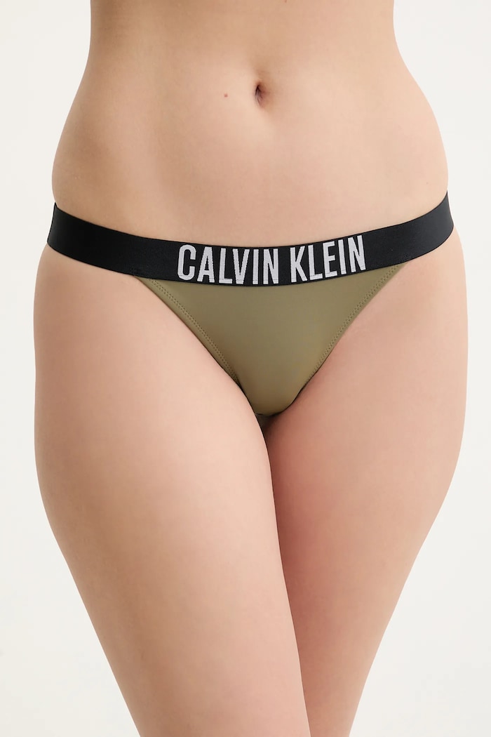 Brazílske plavkové nohavičky Calvin Klein spodný zelená KW0KW02857