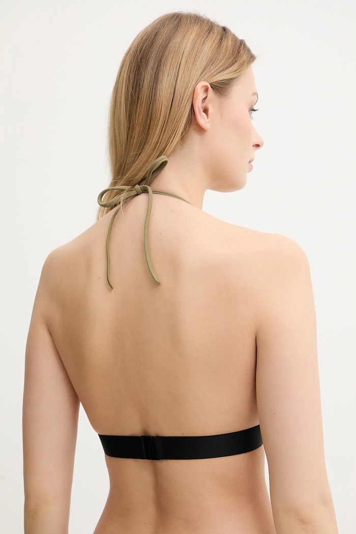 Odzież Calvin Klein biustonosz kąpielowy KW0KW02854 zielony