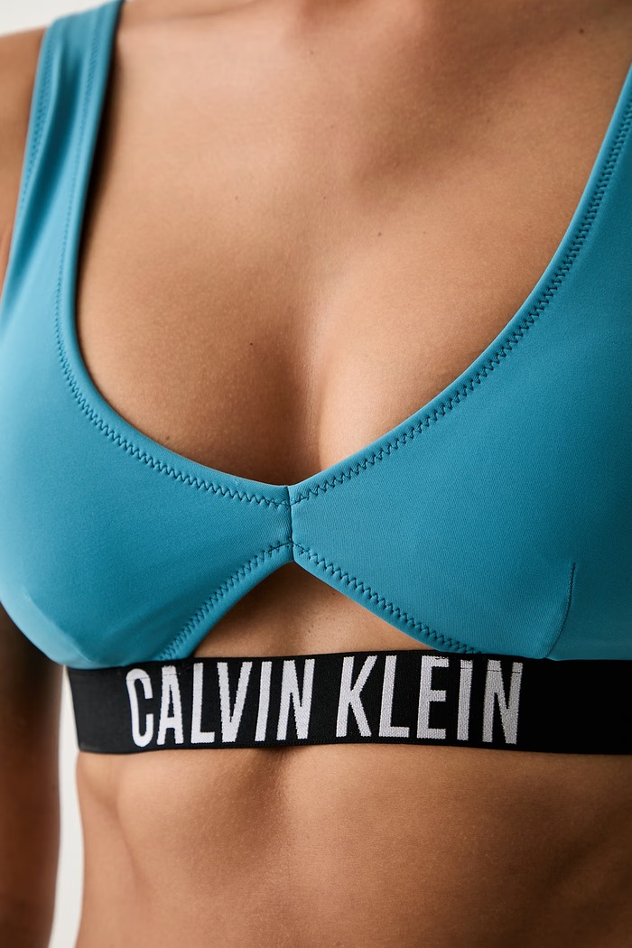 Îmbrăcăminte Calvin Klein sutien de baie KW0KW02745 turcoaz