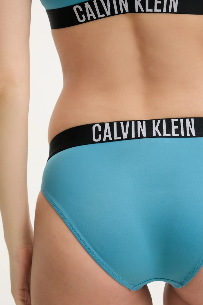 Plavková podprsenka Calvin Klein tyrkysová KW0KW02745