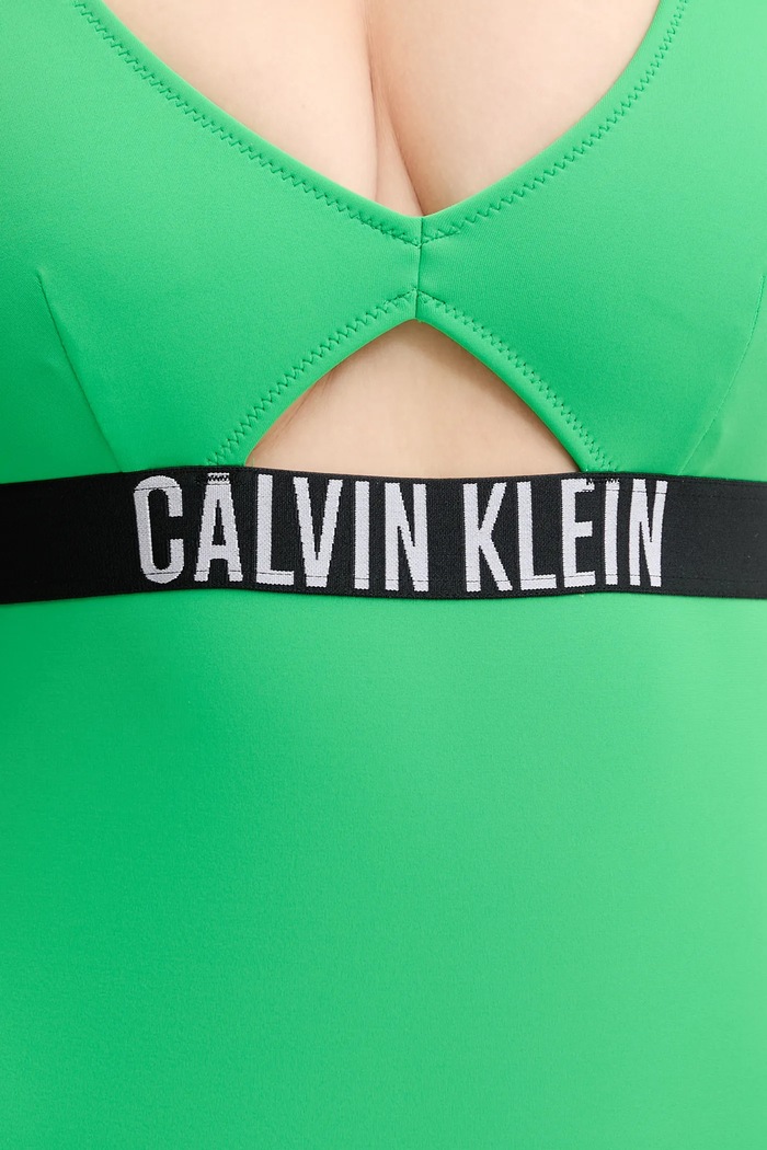 Jednodielne plavky Calvin Klein zelená KW0KW02746