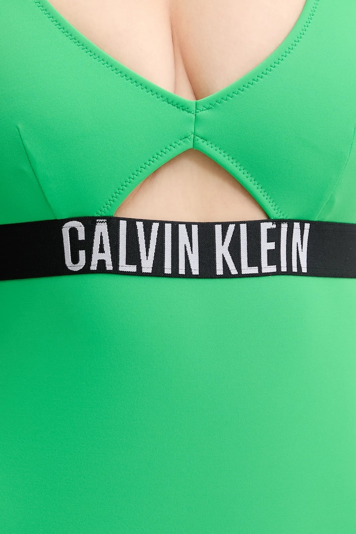 Jednodielne plavky Calvin Klein zelená KW0KW02746