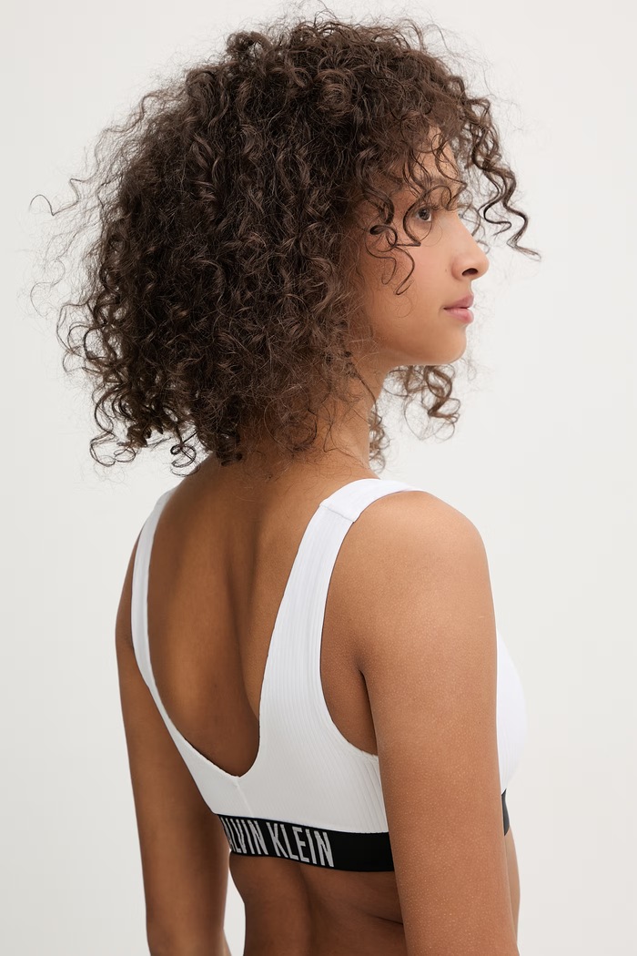 Calvin Klein biustonosz kąpielowy KW0KW02751 biały SS25