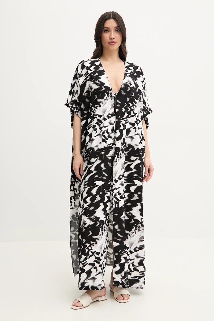Calvin Klein cămașă de plajă KW0KW02822 negru SS25