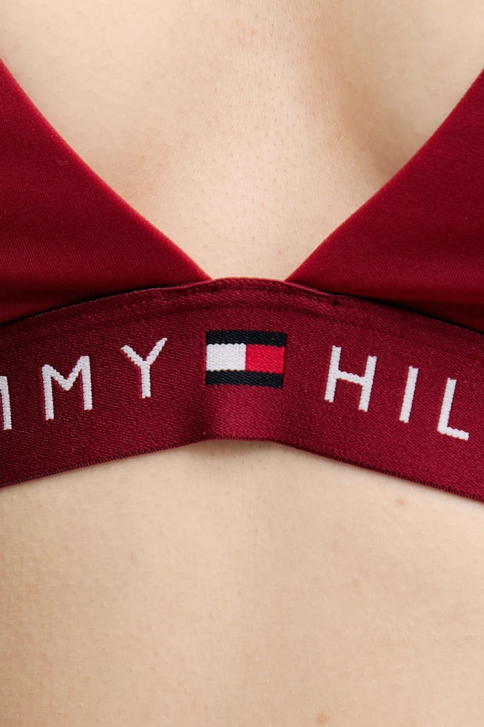 Plavková podprsenka Tommy Hilfiger burgundské UW0UW05813