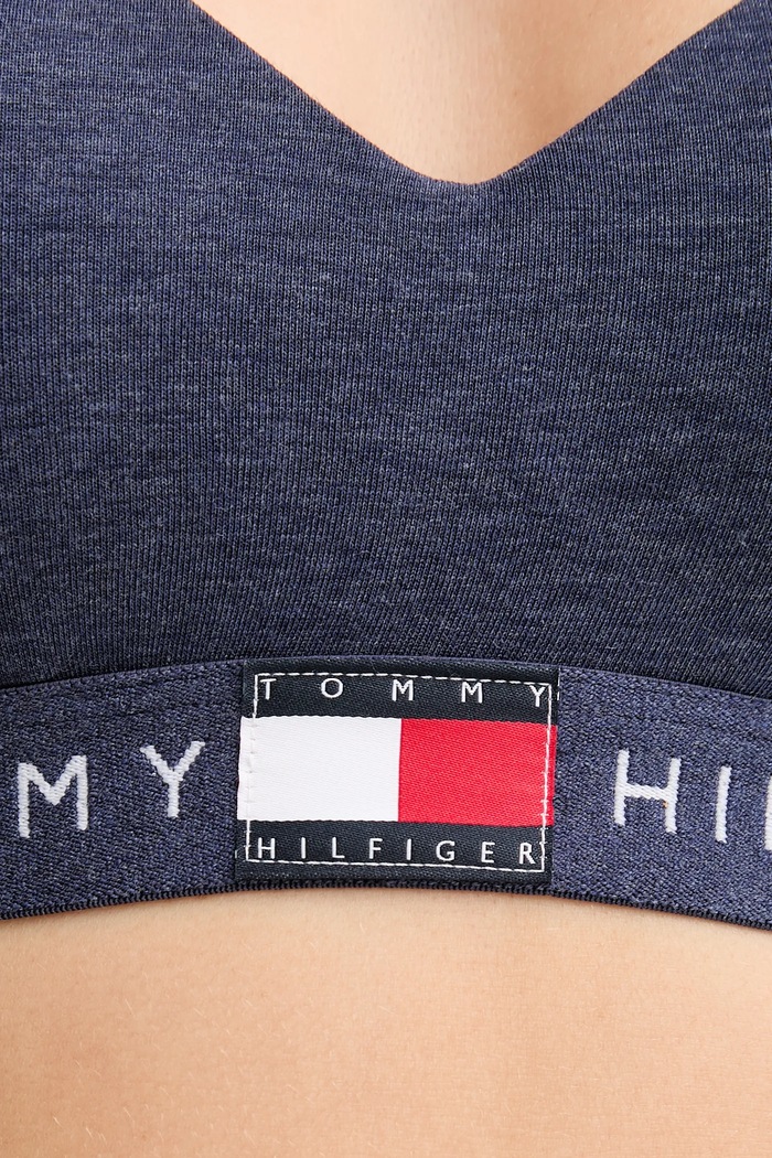 Îmbrăcăminte Tommy Hilfiger Sutien sport din bumbac cu elastan UW0UW05715 bleumarin