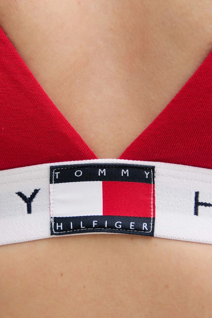 Podprsenka bavlnená s elastanom Tommy Hilfiger červená UW0UW06040
