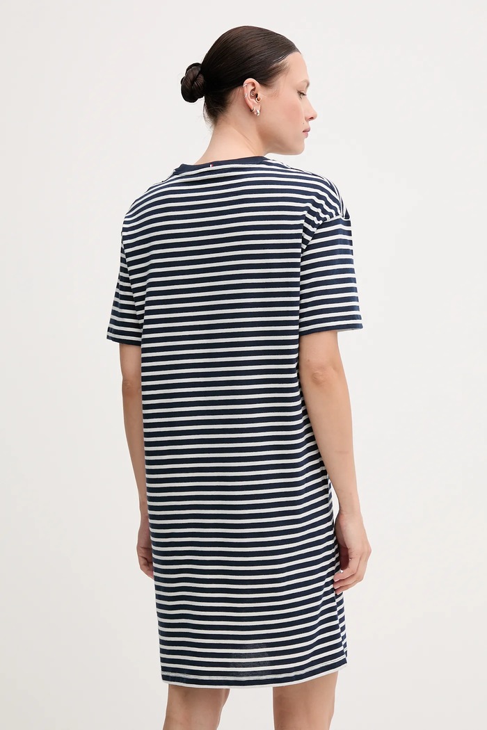 Odzież Tommy Hilfiger sukienka bawełniana UW0UW05937 granatowy