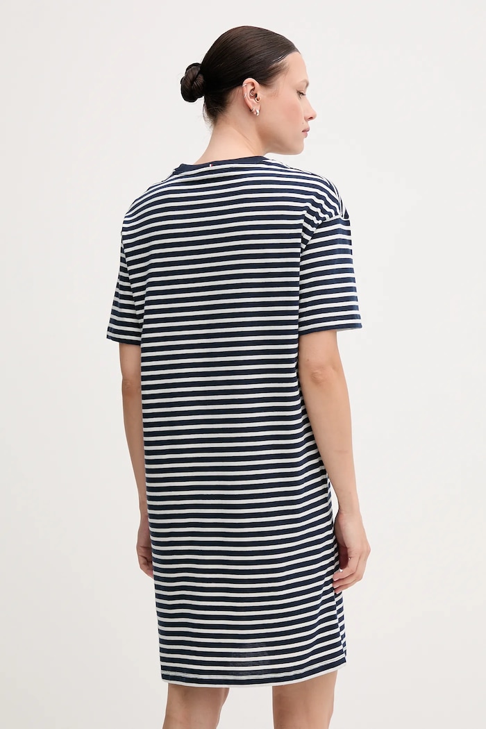 Odzież Tommy Hilfiger sukienka bawełniana UW0UW05937 granatowy