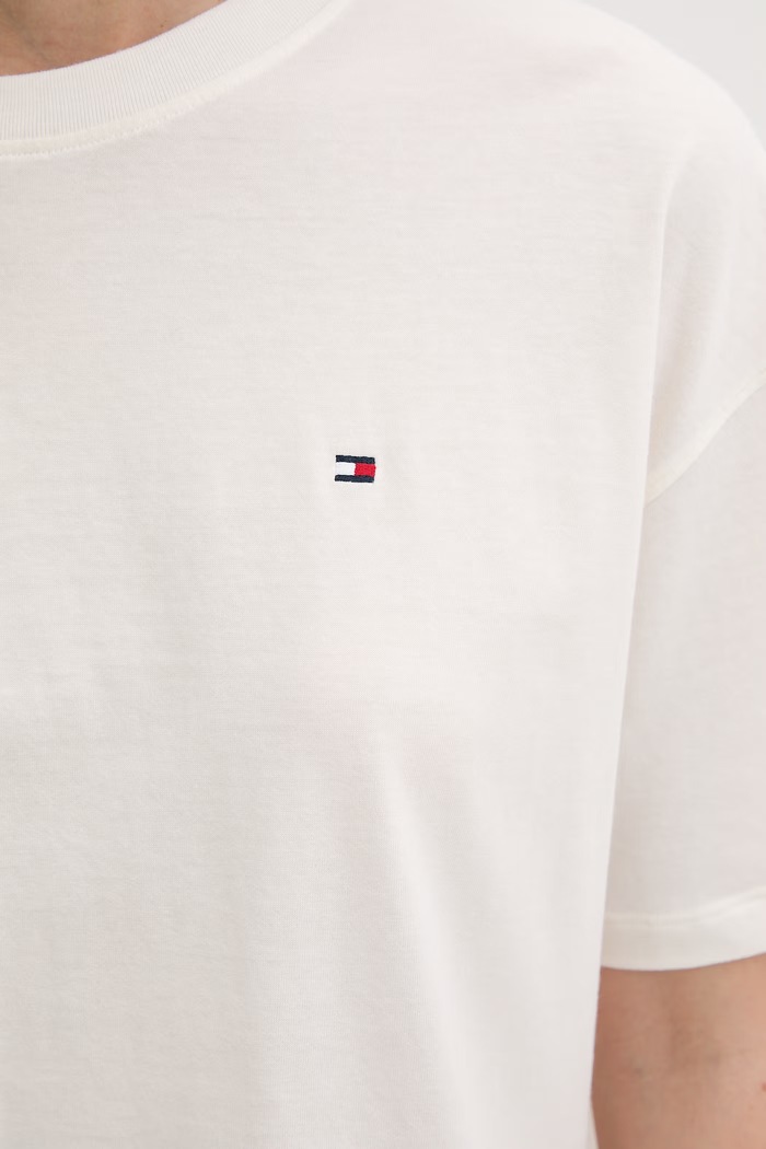 Tommy Hilfiger piżama dwuczęściowa damska bawełniana UW0UW05760 beżowy