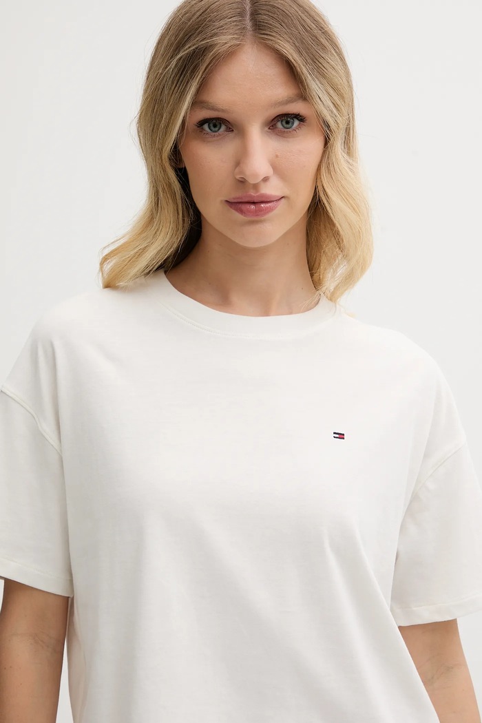 Tommy Hilfiger piżama dwuczęściowa damska bawełniana pomarańczowy UW0UW05760