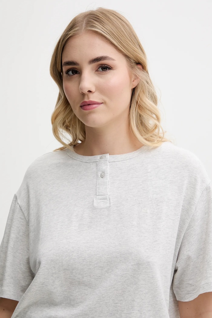 Pyžamové tričko Tommy Hilfiger šedá UW0UW05778