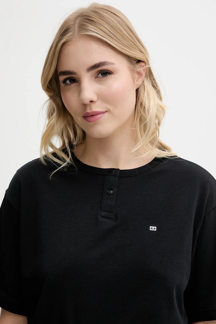 Pyžamové tričko Tommy Hilfiger černá UW0UW05778