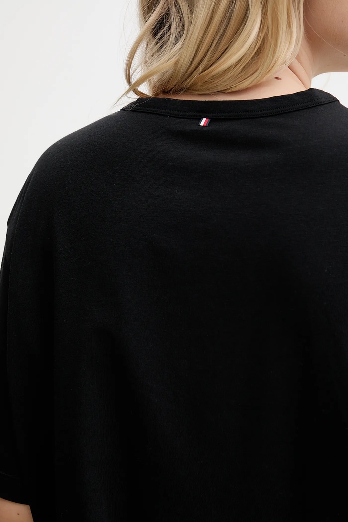 Pyžamové tričko Tommy Hilfiger UW0UW05778 černá